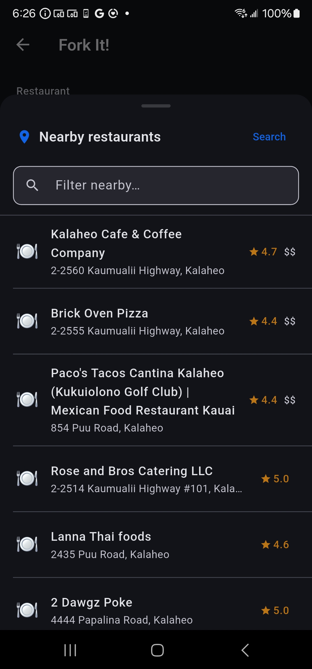 Nearby picker